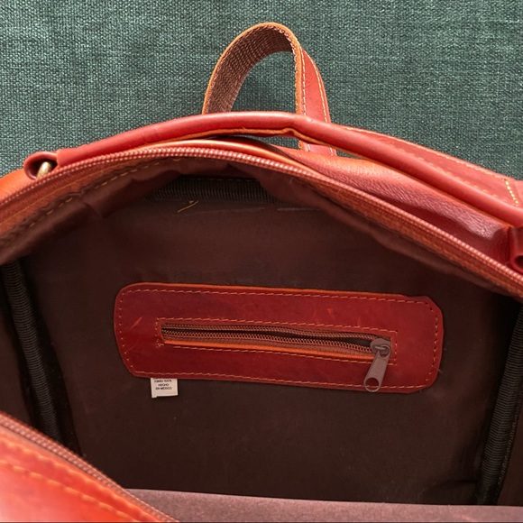 Square Leather Backpack - Picture 13 of 14